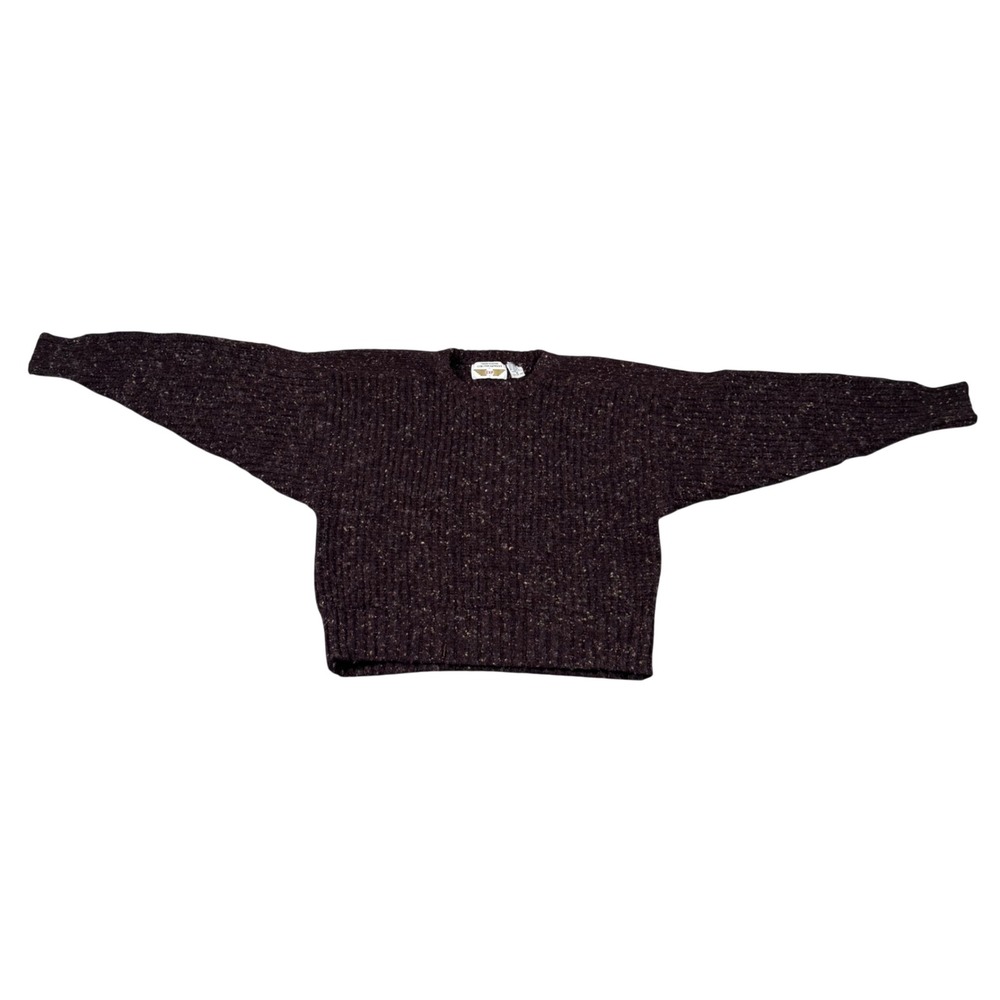 Limited Express Sweater Womens S Burgundy Purple Marl Wool Blend 90s Vintage